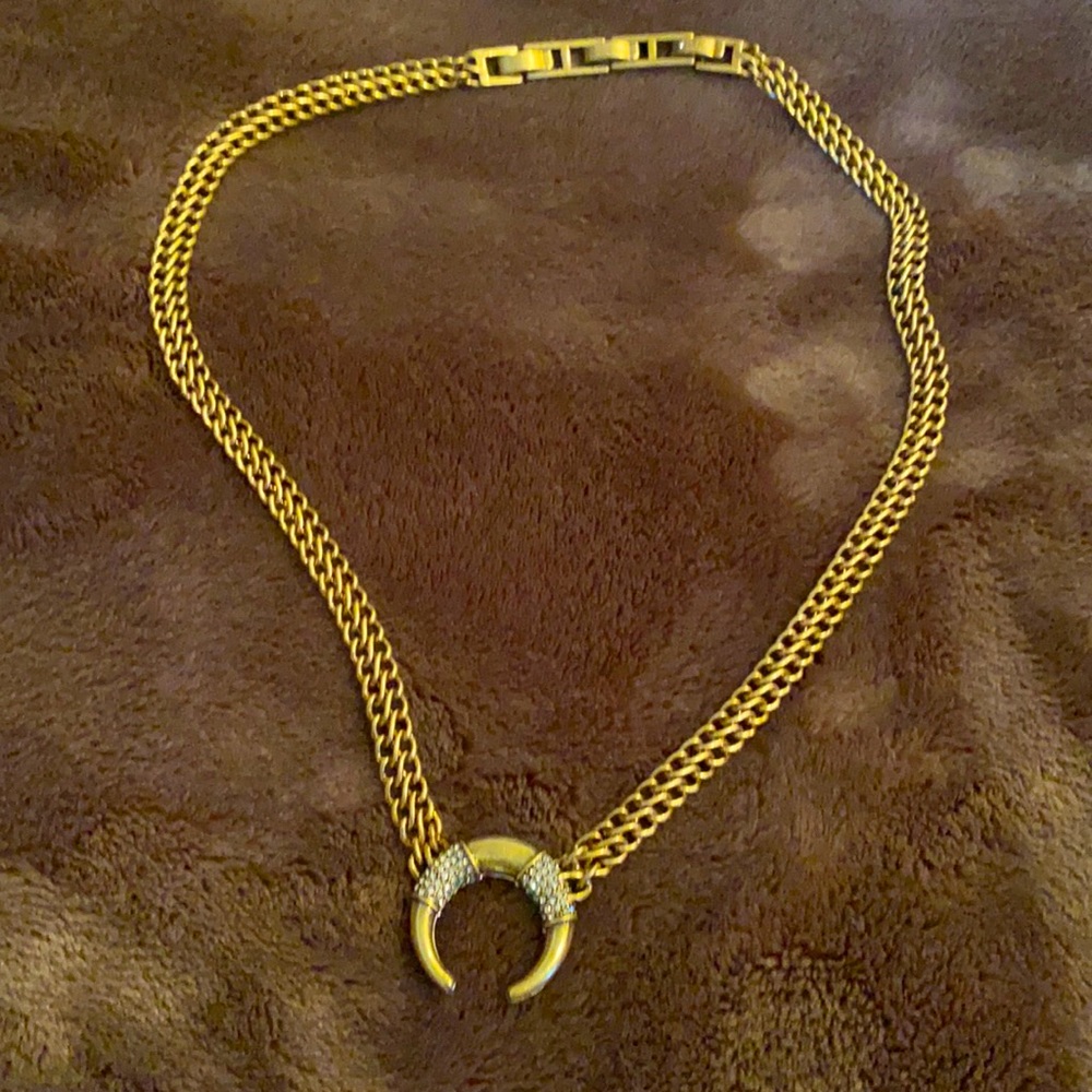 Stella&Dot Double Horn Necklace